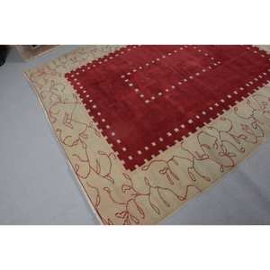 พรมปูพื้นขนาดกลางแบบตุรกีโบราณเป็นมิตรต่อสิ่งแวดล้อมขนาด5.6x6.7ฟุตพรมปูพื้นขนสัตว์สีเบจทรงสี่เหลี่ยมผืนผ้าดีไซน์แบบเย็บปะติด - Product Image 4