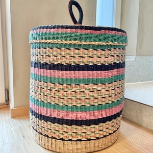 Woven Laundry <b>Basket</b> Hamper Seagrass <b>Baskets</b> With <b>Lid</b> Household Organization Home Decor Made in Vietnam - Product Image 6