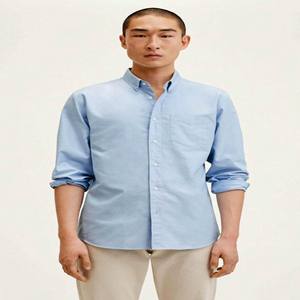 เสื้อเชิ้ตผ้าสักหลาดลายสก็อตแขนยาวมีกระดุมสำหรับผู้ชายผ้าฝ้าย100% ออกแบบได้ตามต้องการ - Product Image 1