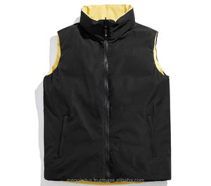 2024 nuevo chaleco coreano de algodón para hombre tendencia Otoño Invierno con gran hombro cálido abrigos dobles gruesos patrón de retazos - Product Image 3