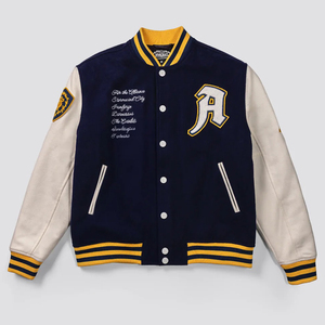 Premium Varsity Letterman Hommes Vestes Élégant Collège Baseball Veste pour Hommes Streetwear Bomber Survêtement De Mode Manteau Chaud - Product Image 3