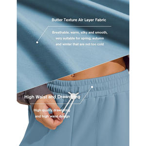 Personalized Womens Jogger Sweatpants With Custom Logo Printing Embroidery And Label Tag For Training And <b>Yoga</b> Use - Product Image 2