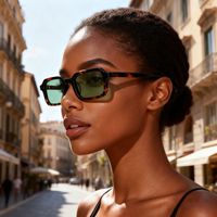 Lunettes de soleil rectangulaires en acétate Mellume avec logo personnalisé, verres polarisés UV400 colorés pour hommes et femmes, vente en gros, style Y2K