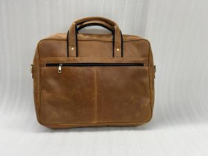 Premium Quality Genuine Cow Leather <b>Messenger</b> <b>Bag</b> Retro Crossbody Office <b>Laptop</b> Waterproof Customizable Color Size Business Use - Product Image 6
