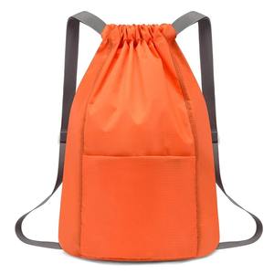Sac à dos léger en nylon avec cordon de serrage pour hommes Sac à dos de gymnastique Poche pour voyage en plein air Fitness Sports-Polyvalent et élégant - Product Image 3