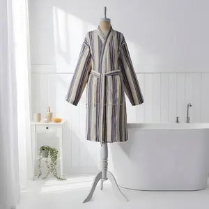 Bata de Baño Tejida 100% Algodón para Mujer y Hombre, Transpirable, de Secado Rápido, Larga, para Verano/Primavera, Hecha en Turquía - Product Image 3