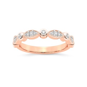 Anillo de Diamantes Airy Unique con Diamantes Cultivados en Laboratorio de 0.17 Ct Tw, Oro Sólido de 14K, Color FG, Claridad VS, 17 Diamantes en Hilera Abierta - Product Image 3