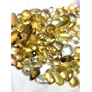 Alta calidad 110 Uds 10-25mm cojín de pera ovalada Briolette corte limón cuarzo verde amatista amarillo corazón 560 Ct lote Iroc ventas - Product Image 1