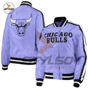 Veste universitaire en satin sur mesure taille XL Style Letterman pour l'hiver veste universitaire de baseball en satin sur mesure en gros - Product Image 4