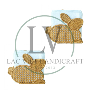 Natural Bunny Shaped Rattan <b>Napkin</b> <b>Holder</b>, Easter Decorative Rattan Towel <b>Holder</b> Paper Hand For Easter Party, Made In Vietnam - Product Image 4
