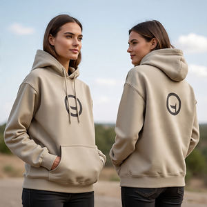 2025 sweats à capuche avec logo personnalisé jogging brodé pull à capuche épais surdimensionné/100% coton et couleur unie respirant - Product Image 1