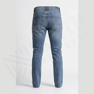 Jeans en denim lavé respirant de qualité supérieure pour l'hiver, coupe droite mi-taille pour homme, tissu extensible confortable, personnalisable - Product Image 2