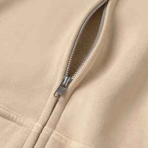 Sudaderas con Capucha y Cremallera de Forro Polar IOTA SPORTS, 100% Algodón, 380g, Ropa de Calle Elegante para Hombre, Invierno, Ecológica, con Logotipo Personalizado, Parche Aplicado - Product Image 4