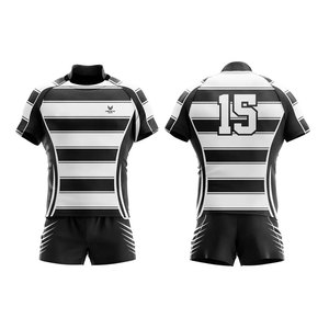 Ropa deportiva de poliéster 100% más vendida de calidad superior Uniforme de rugby para adultos Estilo de conjuntos transpirables - Product Image 4