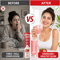 Comprimés effervescents d'électrolytes et d'énergie personnalisés OEM, nutrition sportive pour adultes, vitamines EAA naturelles, 20 comprimés par paquet