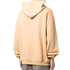 Sweat à capuche pour homme en molleton polaire 100% coton, 400 g/m², surdimensionné, avec logo personnalisé en relief, pour l'hiver, taille plus - Product Image 3