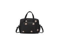 Sac à dos à langer imperméable grande capacité pour maman, idéal pour les voyages, avec porte-biberons isothermes et crochets pour poussette