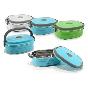 Contenedor Térmico Ovalado de Acero Inoxidable de 900 ml, Surtido, Loncheras para Comercio General, Producto 602405 - Product Image 1