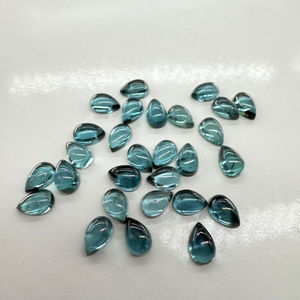 Turmalina Azul de Alta Calidad, Cabujón de Pera de 3x5 mm, Piedra Preciosa Natural Suelta, Se Acepta OEM/ODM para Joyería Personalizada - Product Image 1