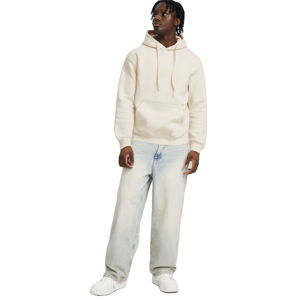 Sweat-shirt à capuche surdimensionné en molleton épais 100% coton de qualité supérieure pour homme, logo personnalisé, vêtements de rue, uni, pour la vente d'hiver - Product Image 4