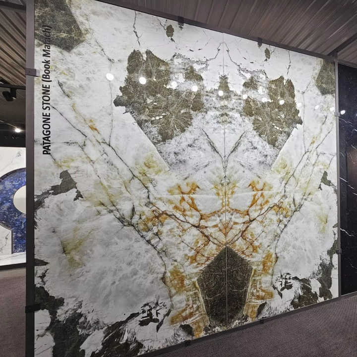 Sintered Stone Tile Glacier White Jade Statue 1600*3200*12mm Marble Slate Granite Look for Kitchen Island