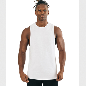 Camisetas sin mangas informales para hombre con talla de logotipo personalizado al por mayor opciones de color personalizables - Product Image 1