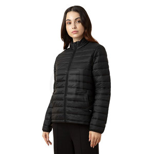 Veste matelassée pour femme en nylon respirant, couleur personnalisée, coupe-vent, vêtements d'hiver tendance - Product Image 2