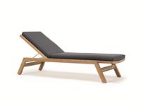 Tumbonas de Diseño Moderno con Estructura de Madera de Teca Sólida, Cojines Resistentes a los Rayos UV y a la Intemperie, Ecológicas, para Hoteles, Villas, Exteriores