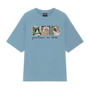 Unisex Stylish <b>Animal</b> Graphic T-Shirt 100% Cotton Soft and Cool Summer Essential with Nonwoven Weaving Method - Product Image 1
