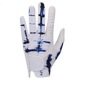 Gants de golf en cuir blanc personnalisables avec tissu antidérapant, design durable et taille originale pour le sport - Product Image 2