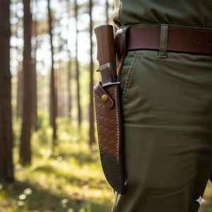 Cuchillo de Caza de Acero de Damasco Hecho a Mano con Mango de Madera para Supervivencia al Aire Libre, Campamento, Pesca, Cuchillos de Caza con Hoja de Acero de Damasco - Product Image 5