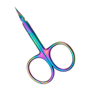 Ciseaux de haute qualité en acier inoxydable pour la pêche à la mouche, finition arc-en-ciel, ciseaux de précision tranchants pour les outils de montage de la pêche à la mouche - Product Image 1