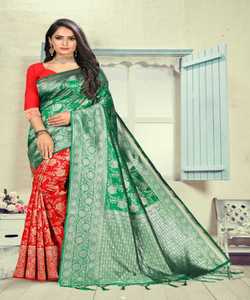 Vibrant Exquisite Designer Exclusive Wholesale Surat Banarasi Sari avec travail de perles et travail à la main pour les achats en gros. - Product Image 1