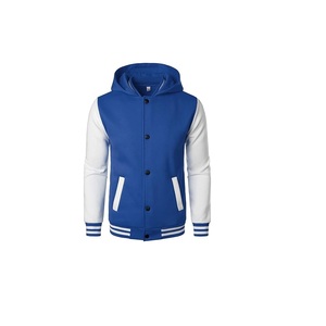 HOOD CREW Veste de sport décontractée pour hommes Varsity Hooded Letterman Brodé Design Tie Dye Pocket Pull Style Winter - Product Image 1