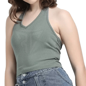 Camiseta sin mangas sostenible de talla grande para mujer, diseño único, informal, transpirable, al por mayor - Product Image 3