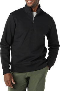Jersey de media cremallera informal para hombre, sudadera de Color sólido, nueva colección de Otoño Invierno, cuello levantado suelto, diseño de cremallera de cuarto - Product Image 6