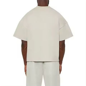 Camiseta de Hombre 2025, Nueva, con Logotipo Personalizado, Alta Calidad, 270 GSM, Ligera, Corte Cuadrado, 100% Algodón, Tejido de Punto, Secado Rápido, Hombros Caídos, Corte Regular - Product Image 3