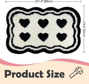 Tappetino da <span class=keywords><strong>bagno</strong></span> bianco <span class=keywords><strong>nero</strong></span> lavabile antiscivolo divertente <span class=keywords><strong>tappeto</strong></span> da <span class=keywords><strong>bagno</strong></span> carino tappetino da <span class=keywords><strong>bagno</strong></span> Ultra morbido <span class=keywords><strong>tappeto</strong></span> assorbente in microfibra - Product Image 5