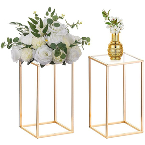 Último diseño, soporte de flores de Metal con acabado dorado, soporte multiusos para decoración de centro de mesa de boda, mesa de comedor, decorar hogares - Product Image 1