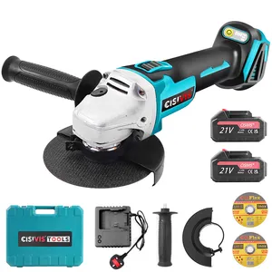 18v/21v 125mm Brushless Angle Grinder Two Batteries Charger Powerful Electric Tool Amoladora Angular Grinders Power Tools