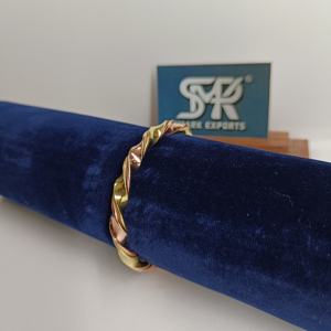 Engraved Plain Brass Copper Bangle Handmade Open Cuff <b>Kada</b> Bracelet Traditional Adjustable Lightweight Unisex Wrist Wear Metal - Product Image 6