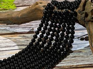 Cuentas Sueltas Redondas de Ónice Negro Natural Modelo 501 de UDGEMS, Piedras Preciosas de Ágata de 5-8 mm para la Fabricación de Joyas, Collares y Pulseras - Product Image 3