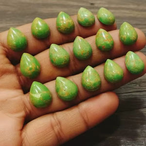 Turquesa Verde Natural Suelta de Alta Calidad AAA, Cabujón de Cobre, Gema en Forma de Pera, Forma Mixta, Mejor Precio, 20% de Descuento y Regalo de Año Nuevo - Product Image 1