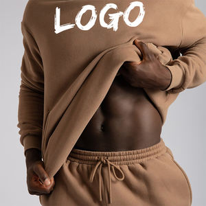 ชุดเซ็ตฮู้ดดี้ 2 ชิ้น เสื้อสเวตเชิ้ตโอเวอร์ไซส์แบบยูนิเซ็กซ์และกางเกงสเวตแพนท์ทรงหลวม พร้อมกระเป๋าปักลาย ชุดลำลองสุดฮิต ขายดี - Product Image 6