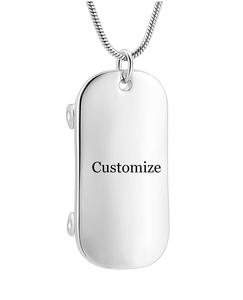 Personalizar Acero inoxidable cremación urna joyería cenizas gorra de béisbol urna Collar para cenizas de seres queridos regalo mujeres hombres tamaño personalizado - Product Image 1