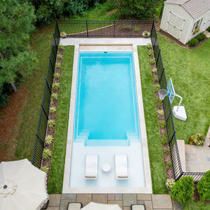 Villa de piscine rectangulaire préfabriquée en fibre de verre de qualité supérieure, piscine enterrée de luxe en fibre de verre pour jardin - Product Image 5