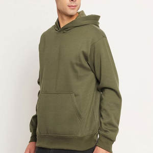 Sudadera con Capucha Verde Oliva para Hombre |   Sudadera de Felpa de Algodón Grueso de Primera Calidad |   Suministro de Ropa Urbana Personalizada al por Mayor con Etiqueta Privada - Product Image 2