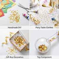 Confettis en PVC en forme d'étoiles dorées de 4 mm en vrac pour fêtes, décorations de vacances, artisanat fait main, résistants à l'abrasion, marque JM