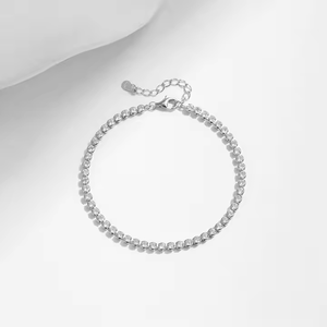 Premium 4 MM Moissanite Tennis <b>Bracelet</b> Set in Rose Gold <b>Silver</b> Gold Overlay Perfect Everyday Glam Gift for Her for Weddings - Product Image 4