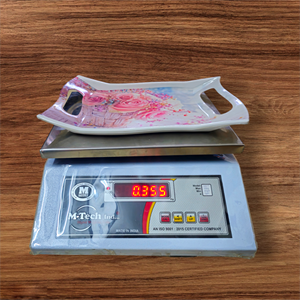 Vente en gros de plateau roulant de taille moyenne avec logo personnalisé plateau de service en mélamine plastique de qualité supérieure plateau alimentaire en bambou fabriqué par logo - Product Image 6